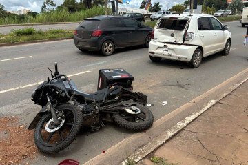 O sinistro de trânsito aconteceu na manhã desta quarta-feira (25) - (crédito: Correio Braziliense) O sinistro de trânsito aconteceu na manhã desta quarta-feira (25) - (crédito: Correio Braziliense)