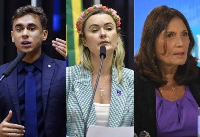 Nikolas Ferreira, Julia Zanatta e Bia Kicis usaram as redes sociais para se posicionarem contra o projeto de lei da misoginia, aprovado pelo Senado na última terça-feira (24/3) -  (crédito: Zeca Ribeiro/Camara dos Deputados, Pablo Valadares/Câmara dos Deputados e Marcelo Ferreira/CB/D.A Press) -Nikolas Ferreira, Julia Zanatta e Bia Kicis usaram as redes sociais para se posicionarem contra o projeto de lei da misoginia, aprovado pelo Senado na última terça-feira (24/3) -  (crédito: Zeca Ribeiro/Camara dos Deputados, Pablo Valadares/Câmara dos Deputados e Marcelo Ferreira/CB/D.A Press)