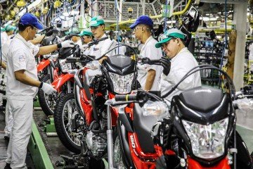 Com aproximadamente 15 mil funcionários trabalhando todos os dias na fábrica da Honda, uma média de 6.500 motos são fabricadas todos os dias em Manaus -  (crédito: Divulga&ccedil;&atilde;o/Moto Honda Manaus)