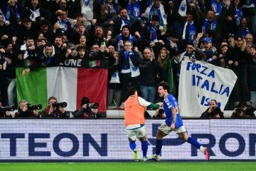 Autor do primeiro gol, Tonali fez a primeira alegria da torcida em Bérgamo -  (crédito: Stefano Rellandini/AFP)