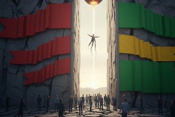 'O Brasil caminha para mais uma eleição marcada pelo confronto direto entre dois campos bem definidos, com pouca margem para alternativas competitivas, a chamada terceira via' -  (crédito: Whisk/Google IA)