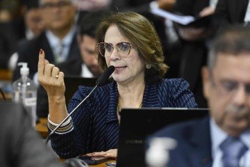 Presidente da CDH, a senadora Damares Alves relatou o projeto de resolução. -  (crédito:  Andressa Anholete/Agência Senad)