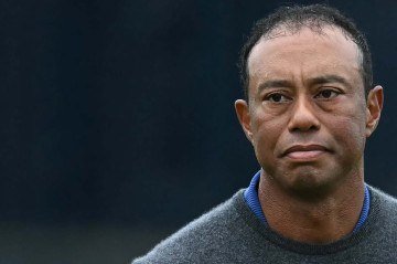 Tiger Woods na abertura do 152º British Open de Golfe em Royal Troon, na Escócia, em 18 de julho de 2024 - (crédito: PAUL ELLIS / AFP) Tiger Woods na abertura do 152º British Open de Golfe em Royal Troon, na Escócia, em 18 de julho de 2024 - (crédito: PAUL ELLIS / AFP)