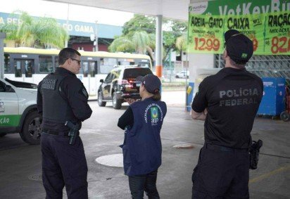 A Operação Vem Diesel é integrada pela Força-Tarefa para Monitoramento e Fiscalização do Mercado de Combustíveis, com participação de Procons -  (crédito: Divulgação/PF)