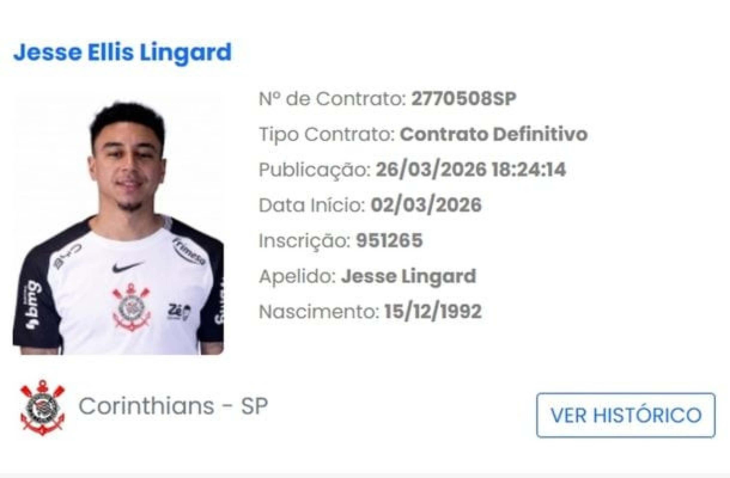 Jogador está pronto para jogar pelo Timão -  (crédito: Foto: Divulgação/CBF)