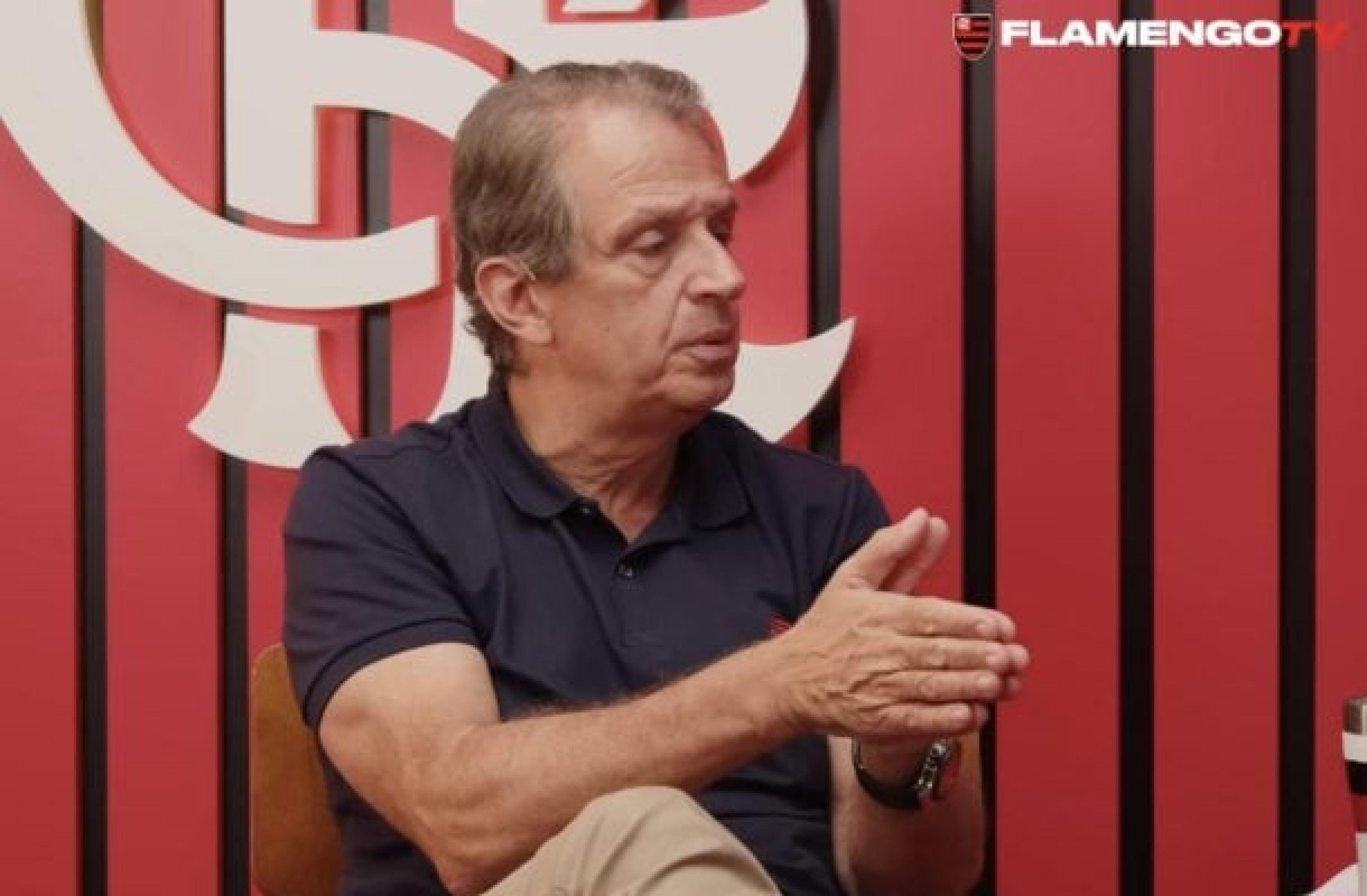 Bap, presidente do Flamengo, explica relação com Leonardo Jardim -  (crédito: Foto: Reprodução / Flamengo TV)