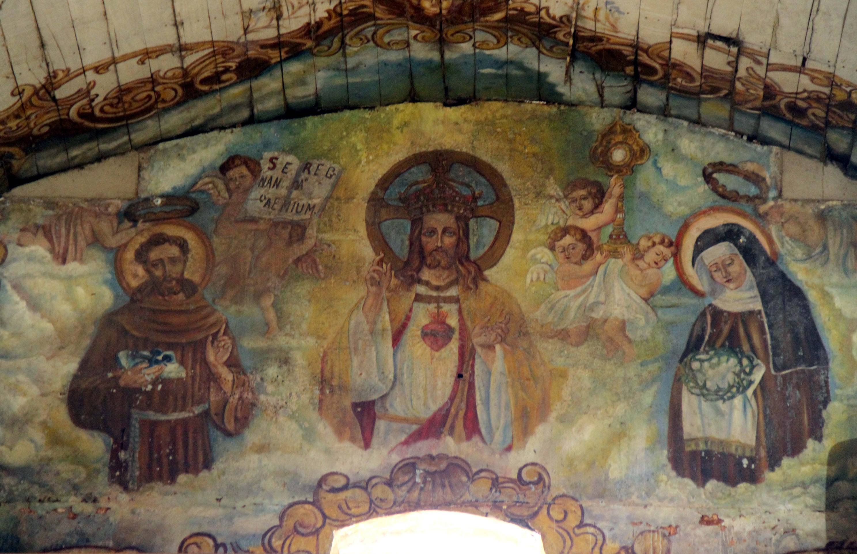  17/03/2026. Credito: Jair Amaral/EM/D.A Press. Brasil. Sabara-MG. Serie sobre a pintura de forros de igrejas mineiras - Capela Nossa Senhora do Pilar,  no Hospicio da Terra Santa, no Centro Historico.       