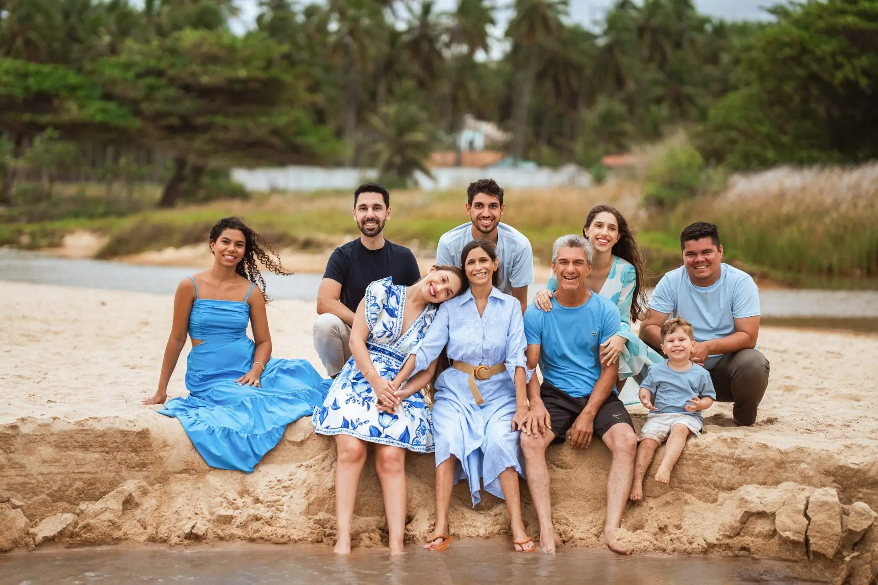 Ensaio na praia eternizou despedida de S&ocirc;nia com filhos e netos