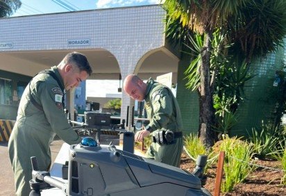 Matrice 400 RTK é considerado um dos drones mais modernos com autonomia de quase uma hora de bateria. -  (crédito: Vanilson Oliveira) -Matrice 400 RTK é considerado um dos drones mais modernos com autonomia de quase uma hora de bateria. -  (crédito: Vanilson Oliveira)