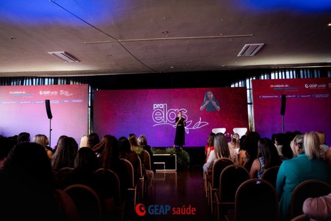 Registro de momento durante o evento 'O cuidado da mulher poderosa' - (crédito: Geap/Divulgação) Registro de momento durante o evento 'O cuidado da mulher poderosa' - (crédito: Geap/Divulgação)