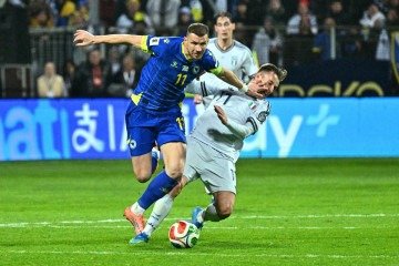 Eliminação contra a Bósnia é um tapa na cara do futebol italiano  -  (crédito: Elvis Barukcic/AFP)