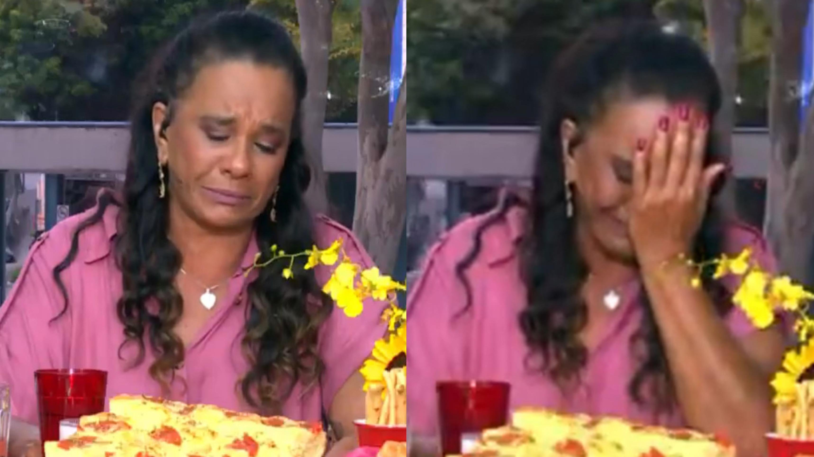 Eliminada com 94%, Solange cai no choro ao vivo em entrevista com Ana Maria