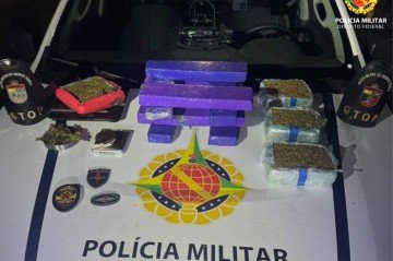 PMDF prende homem por tráfico de drogas em ação integrada no Itapoã e Gama -  (crédito: Divulgação/PMDF)
