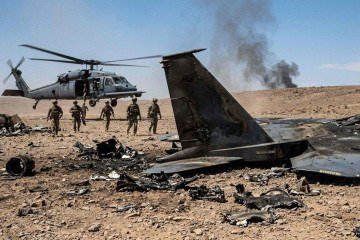 Pouco antes desta declaração, o presidente dos Estados Unidos, Donald Trump, assegurou que o oficial havia sido resgatado 'são e salvo' durante uma operação milit - (crédito: AFP) Pouco antes desta declaração, o presidente dos Estados Unidos, Donald Trump, assegurou que o oficial havia sido resgatado 'são e salvo' durante uma operação milit - (crédito: AFP)