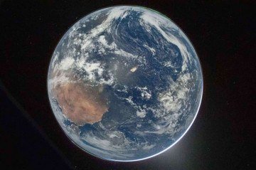 Imagem da Terra capturada por Reid Wiseman durante viagem &agrave; Lua -  (crédito: NASA/Reid Wiseman)