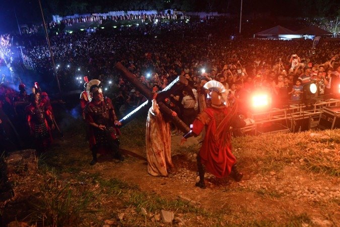 Via Sacra do Morro da Capelinha. - (crédito: Ed Alves/CB/D.A Press) Via Sacra do Morro da Capelinha. - (crédito: Ed Alves/CB/D.A Press)