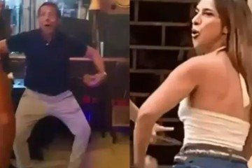 Mariano Páez, pai da argentina acusada de racismo na Zona Sul do Rio de Janeiro, foi flagrado fazendo gestos de macaco: mesmo ato que levou a filha à prisão no Brasil - (crédito: Reprodução) Mariano Páez, pai da argentina acusada de racismo na Zona Sul do Rio de Janeiro, foi flagrado fazendo gestos de macaco: mesmo ato que levou a filha à prisão no Brasil - (crédito: Reprodução)