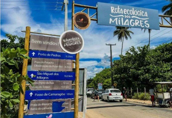 São Miguel dos Milagres integra a chamada Rota Ecológica junto a outros dois municípios -  (crédito: Vida sem paredes/Divulgação)