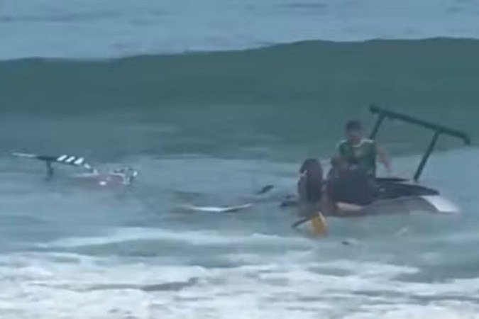 Queda de helicóptero na Barra da Tijuca é a 36ª ocorrência do tipo no Rio de Janeiro em 2026
 -  (crédito: Reprodução)