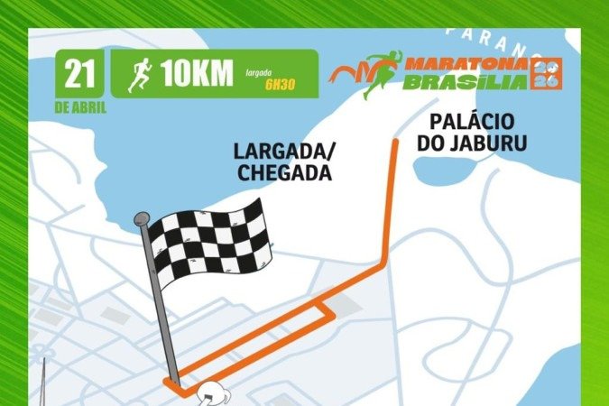 Percurso Maratona Brasília 10km