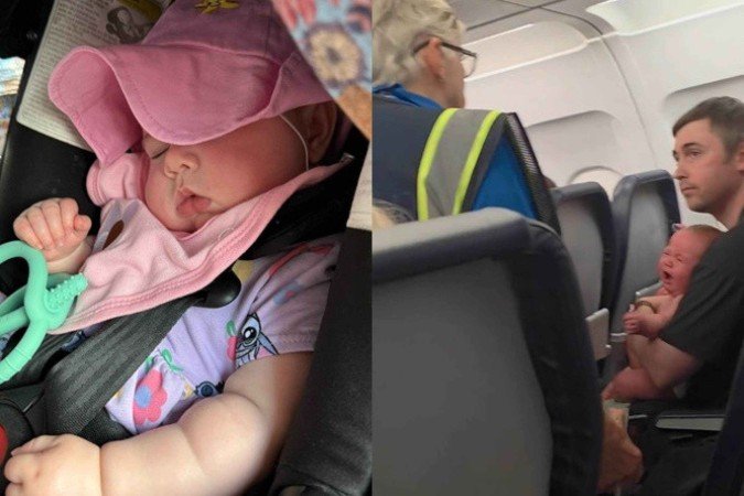 Pais afirmam que decisão da companhia aérea foi tomada sem qualquer avaliação médica da criança - (crédito: Reprodução / Tik Tok) Pais afirmam que decisão da companhia aérea foi tomada sem qualquer avaliação médica da criança - (crédito: Reprodução / Tik Tok)