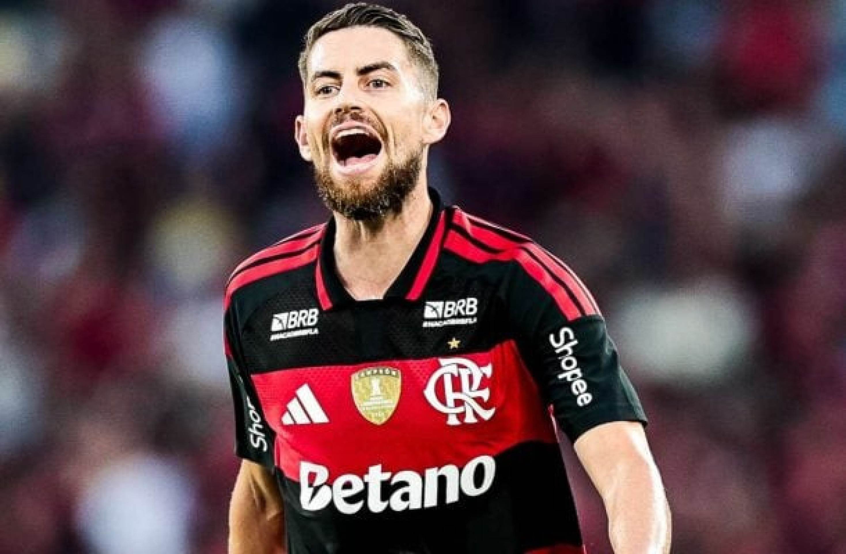 Jorginho comanda o Flamengo e faz um dos gols na vitória sobre o Santos. Pênalti é com ele -  (crédito: Fotos: Gilvan de Souza/Flamengo)