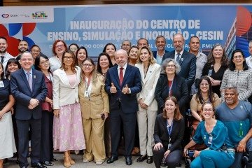 Lula visita ao Centro de Ensino, Simulação e Inovação do Instituto do Coração (InCor), em São Paulo -  (crédito:  Foto: Ricardo Stuckert / PR.)
