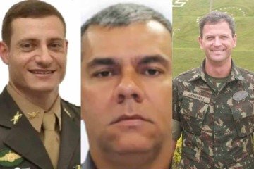 O cumprimento das ordens contra Ângelo Denicoli, major da reserva, em Vila Velha (ES); Giancarlo Rodrigues, subtenente, em Brasília; e Guilherme Almeida, tenente-coronel, também na capital federal. -  (crédito: Reprodução/Redes sociais e TV Globo)