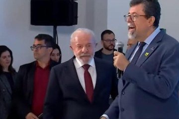 Lula e reitor da UFABC, Dácio Matheus -  (crédito: Reprodução/YouTube)