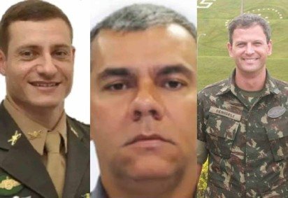 O cumprimento das ordens contra Ângelo Denicoli, major da reserva, em Vila Velha (ES); Giancarlo Rodrigues, subtenente, em Brasília; e Guilherme Almeida, tenente-coronel, também na capital federal. -  (crédito: Reprodução/Redes sociais e TV Globo)