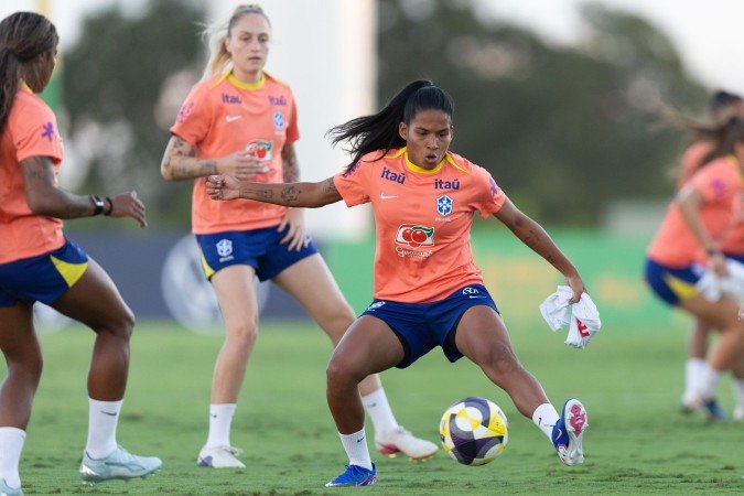 Marília espera brilhar na partida deste sábado com a camisa da Seleção Brasileira na capital de Mato Grosso - (crédito: Lívia Villa Boas / CBF ) Marília espera brilhar na partida deste sábado com a camisa da Seleção Brasileira na capital de Mato Grosso - (crédito: Lívia Villa Boas / CBF )