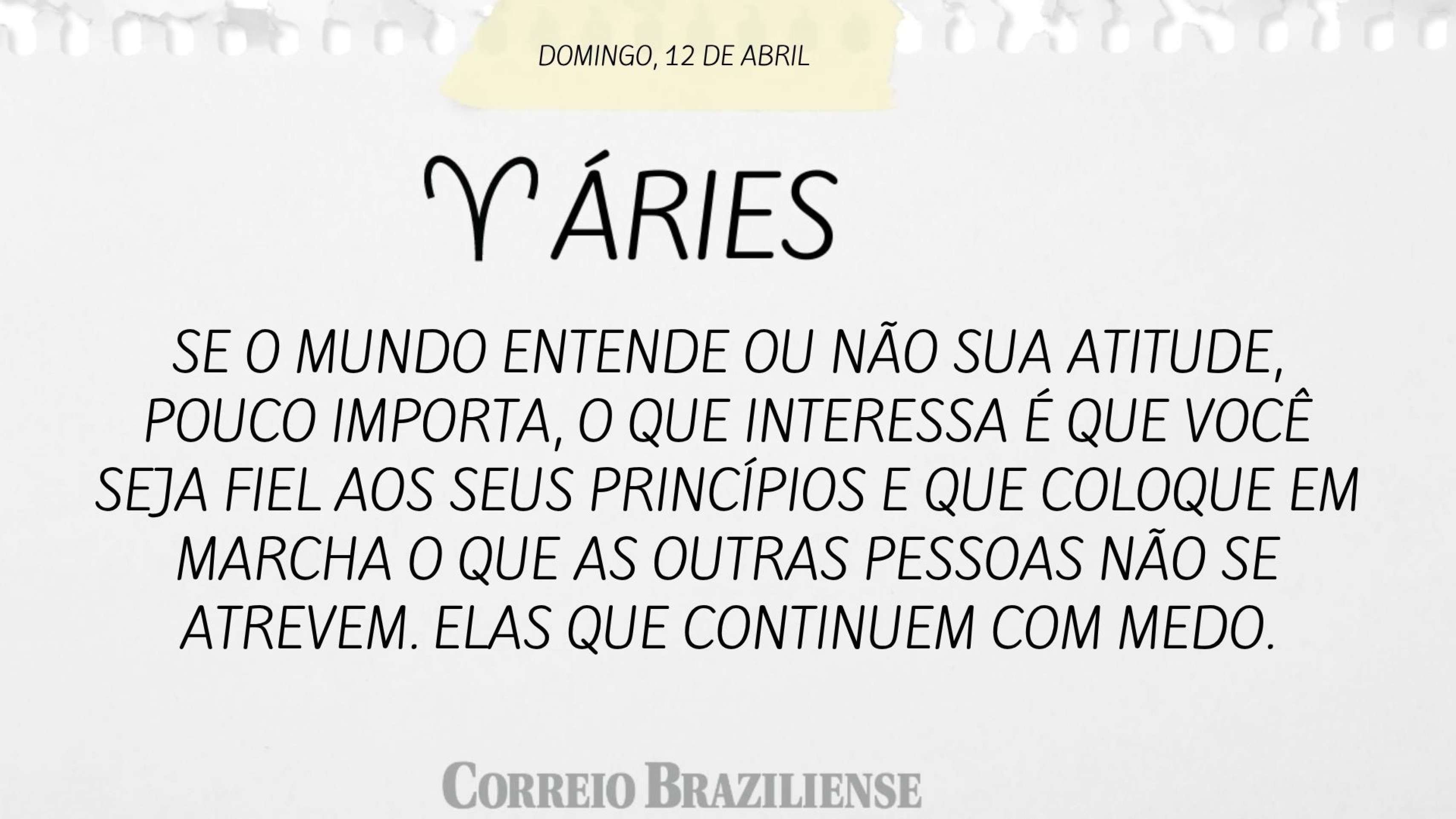 Hor&oacute;spoco deste domingo (12/4)