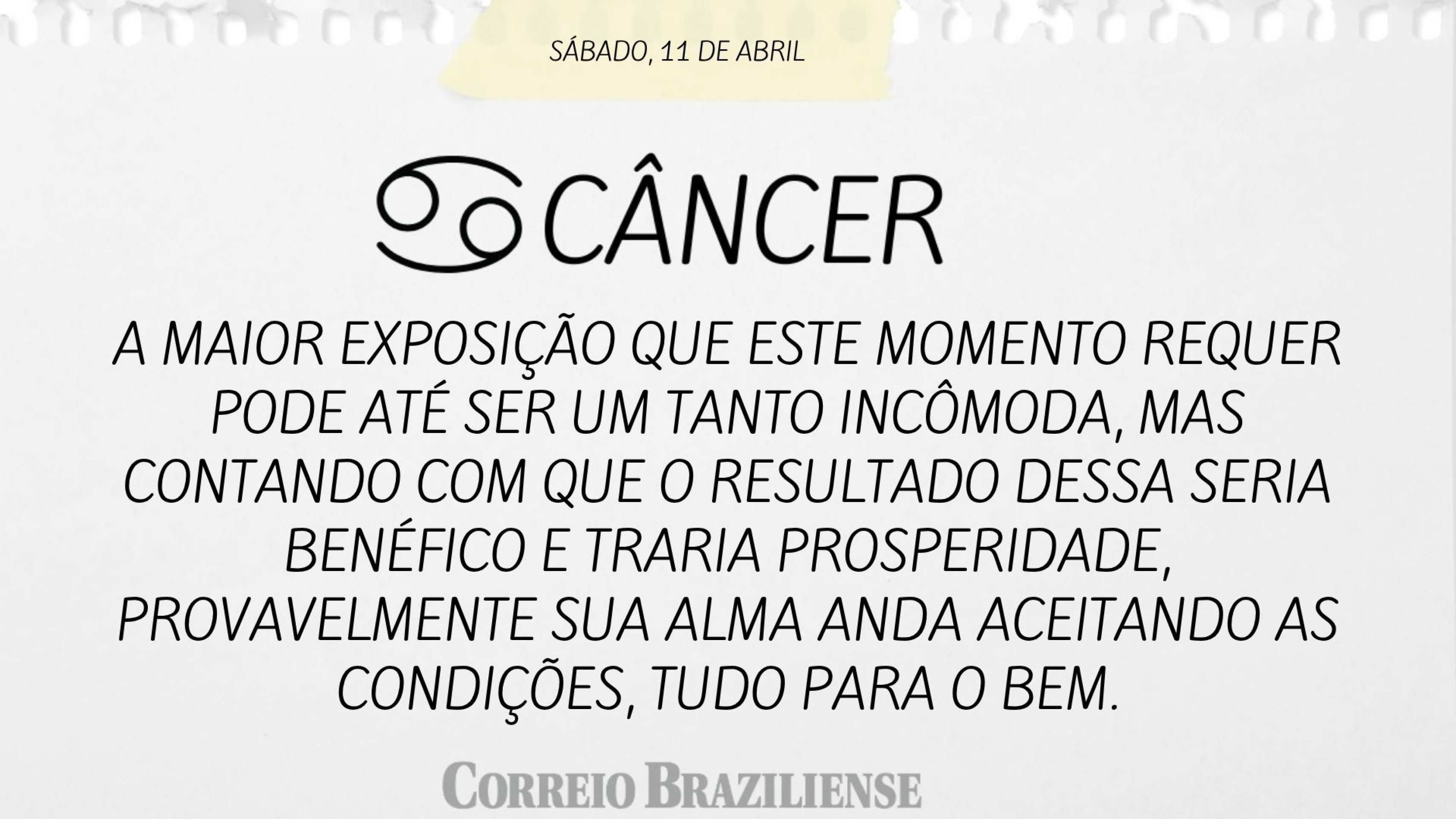 Hor&oacute;spoco deste s&aacute;bado (11/4)