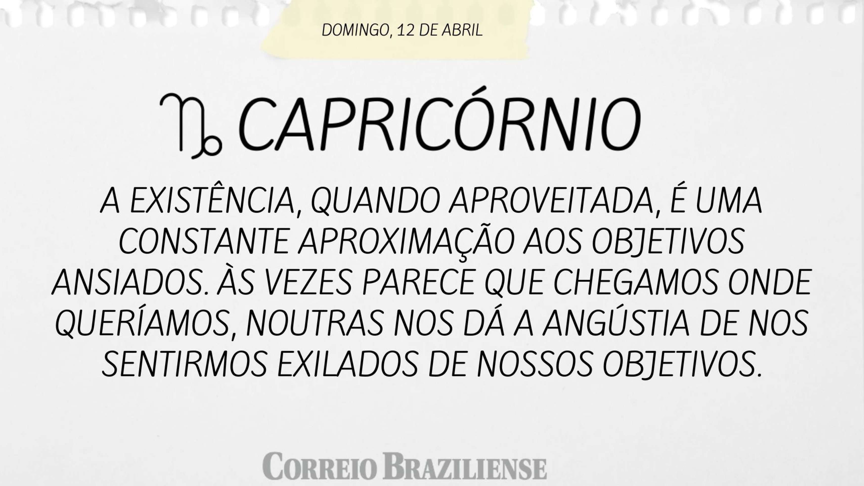  Hor&oacute;spoco deste domingo (12/4)