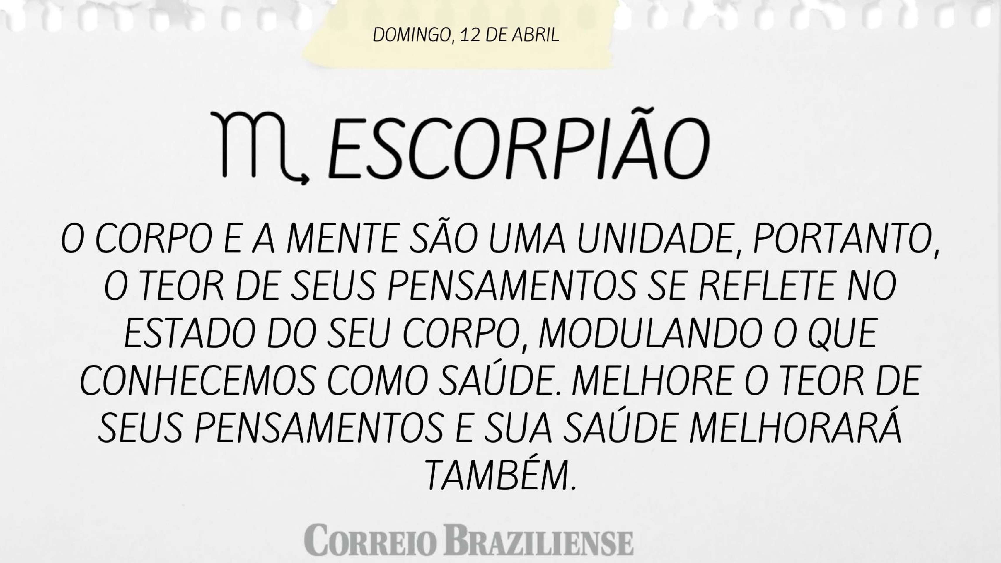 Hor&oacute;spoco deste domingo (12/4)