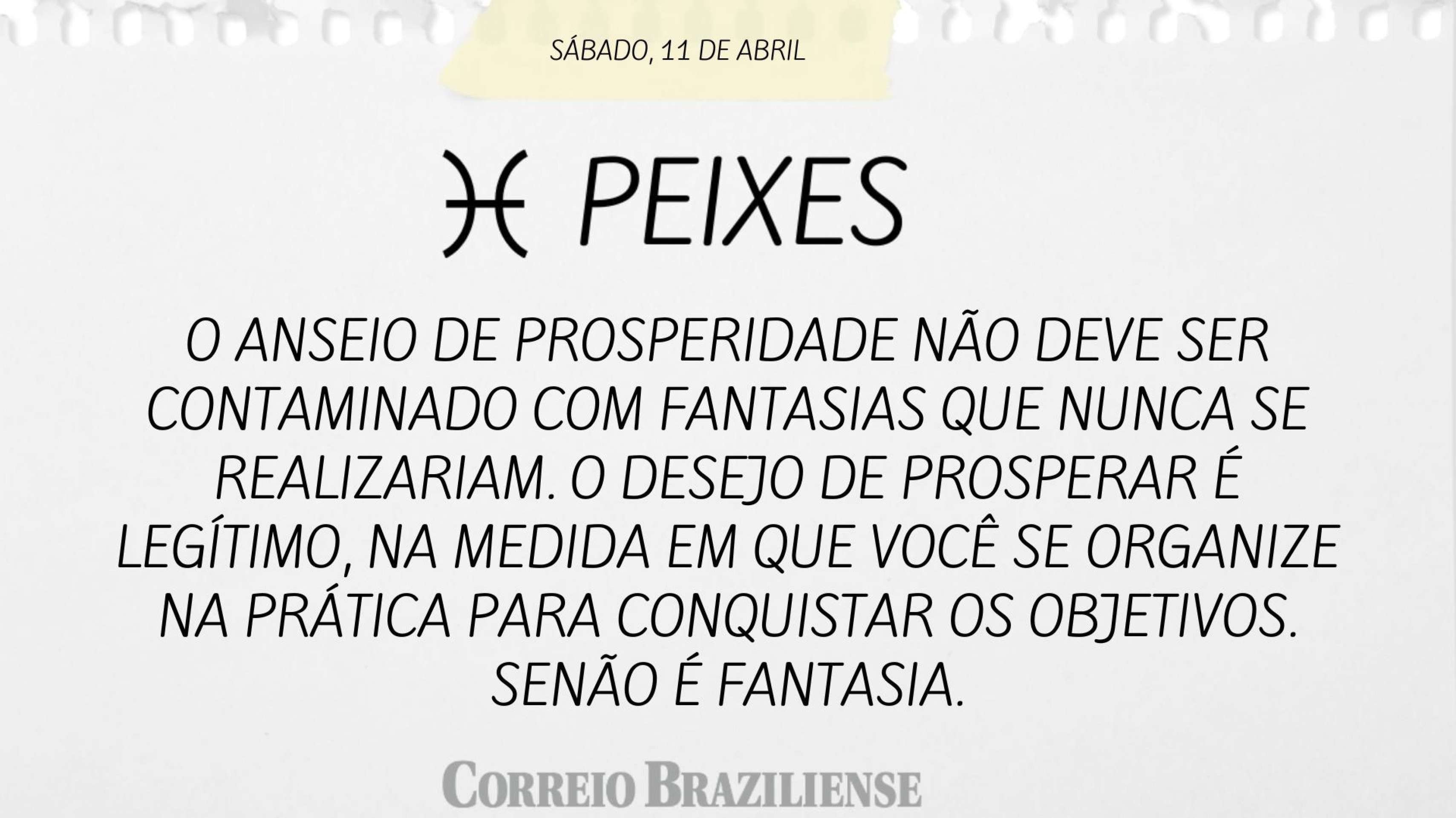 Hor&oacute;spoco deste s&aacute;bado (11/4)