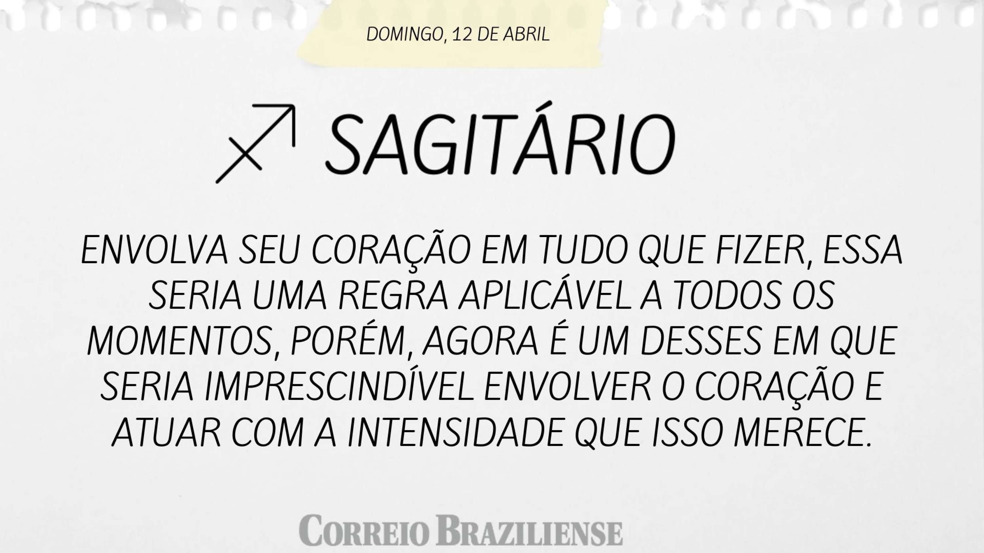 Hor&oacute;spoco deste domingo (12/4)