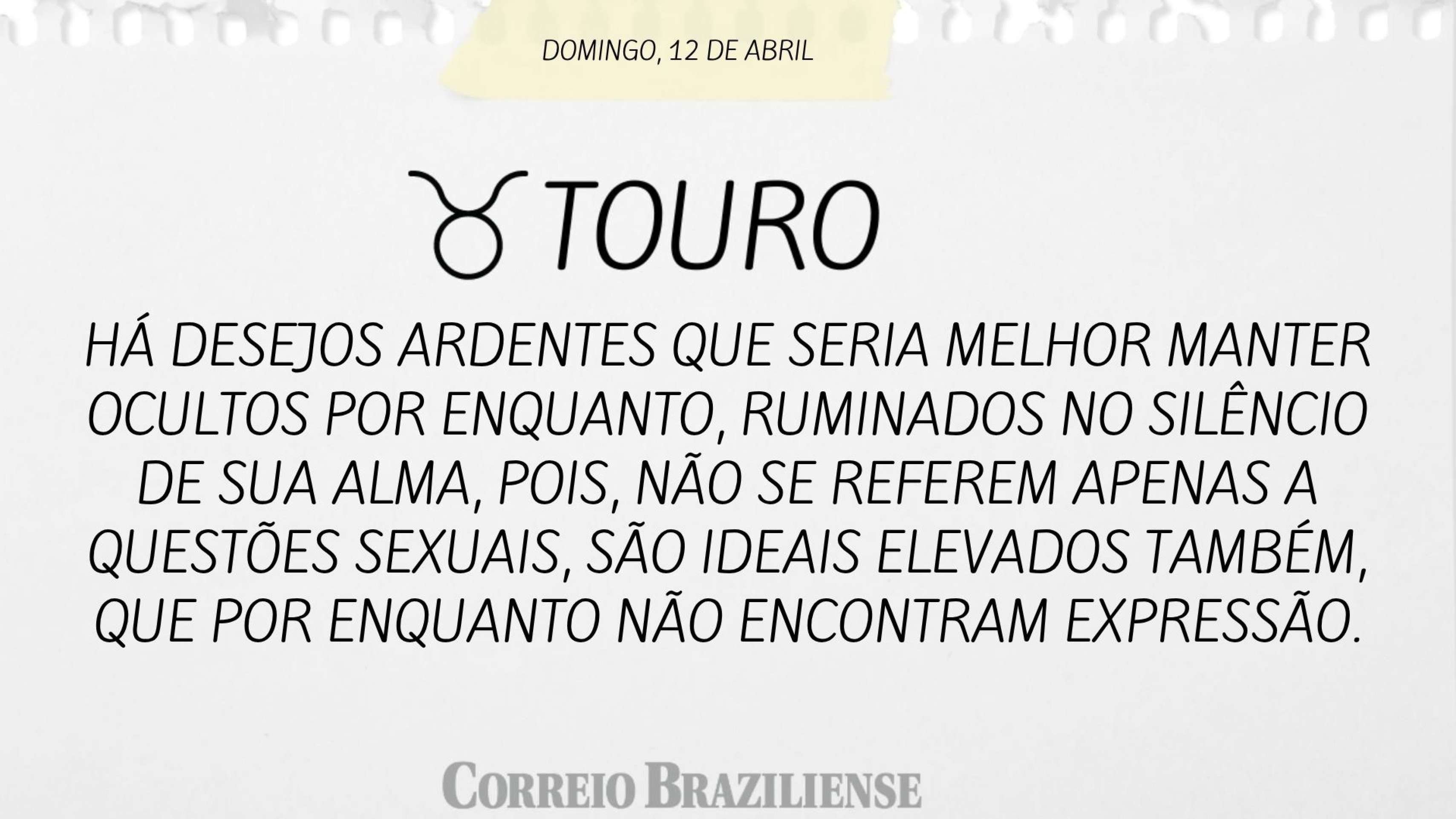 Hor&oacute;spoco deste domingo (12/4)
