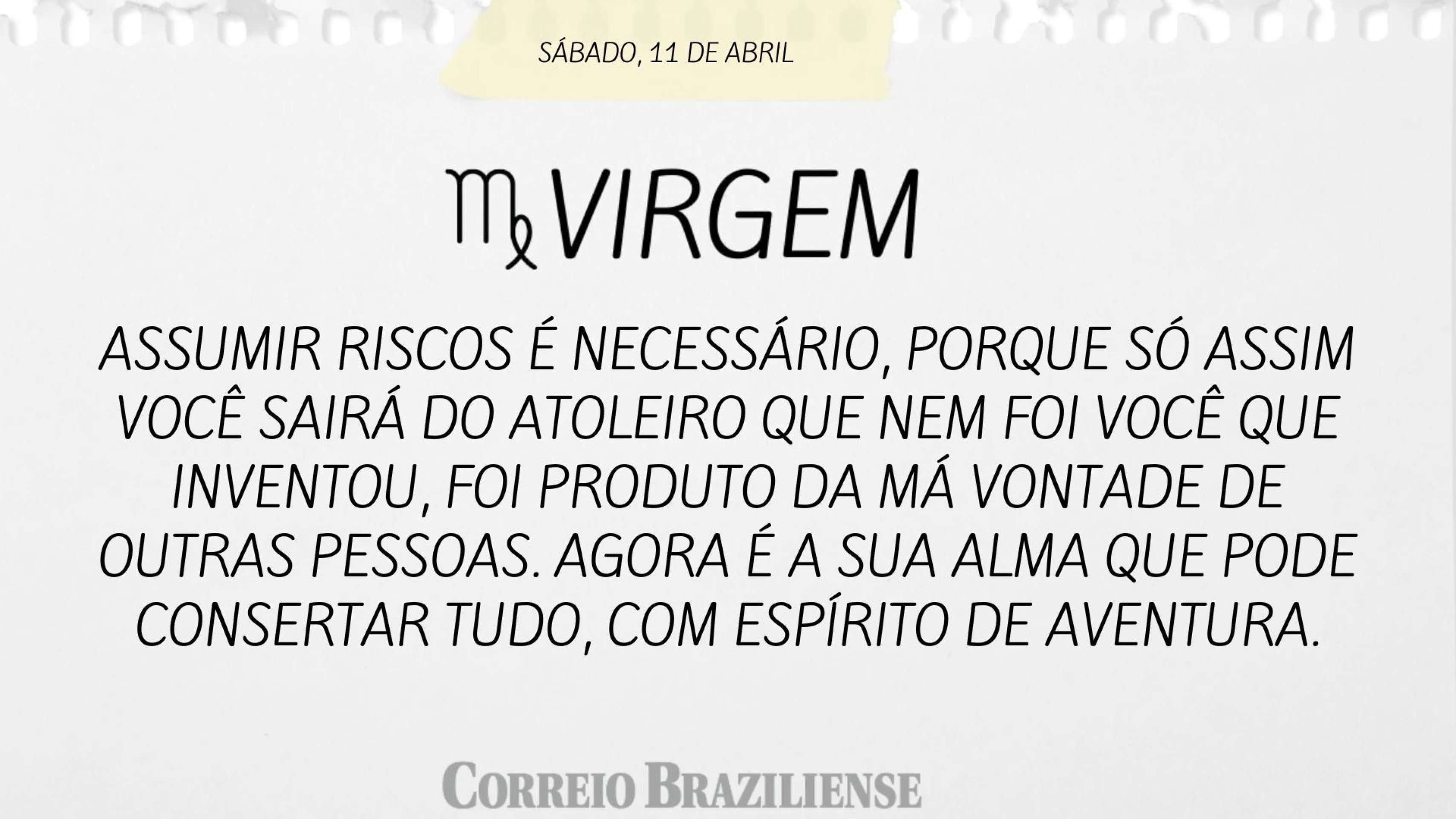 Hor&oacute;spoco deste s&aacute;bado (11/4)