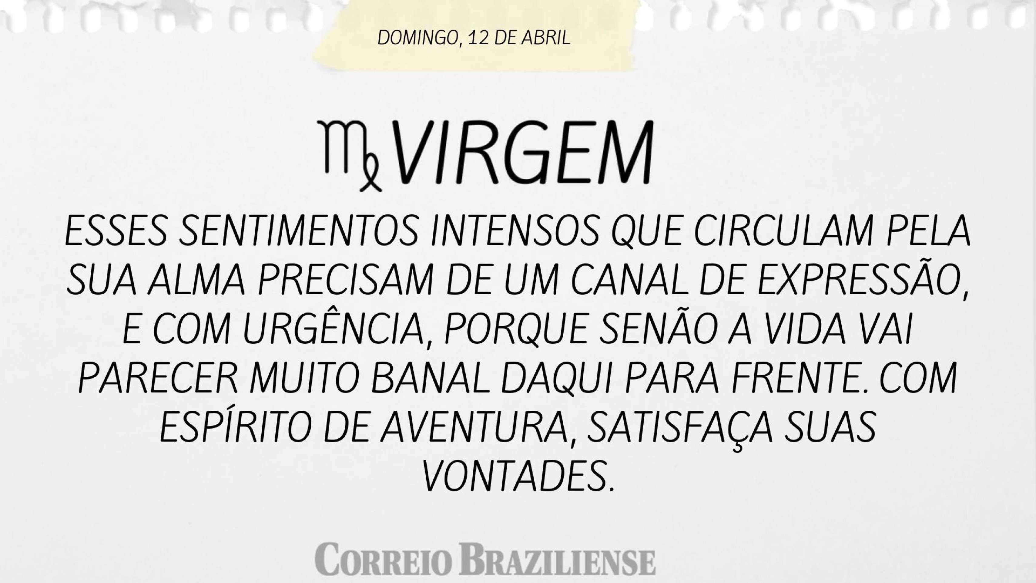Hor&oacute;spoco deste domingo (12/4)