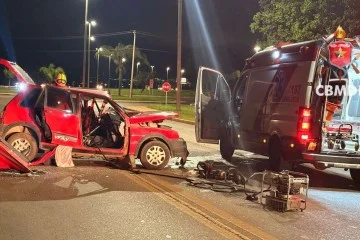 O acidente ocorreu no balão de acesso ao Paranoá/DF, próximo à Quadra 24 - (crédito: Corpo de Bombeiros do Distrito Federal/Divulgação) O acidente ocorreu no balão de acesso ao Paranoá/DF, próximo à Quadra 24 - (crédito: Corpo de Bombeiros do Distrito Federal/Divulgação)