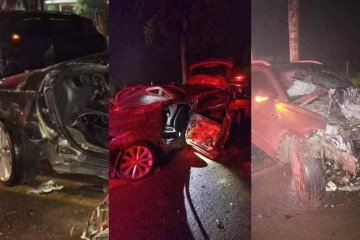 Acidente com quatro veículos deixa cinco mortos em SC -  (crédito: Polícia Militar Rodoviária Estadual (PMRv))