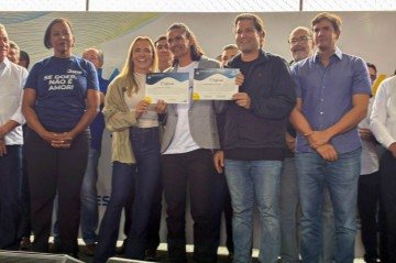 Celina Leão discursa em evento do Programa QualificaDF -  (crédito: Beatriz Mascarenhas/CB/D.A PRESS)