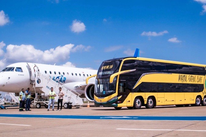 Aeroporto de São José do Rio Preto recebeu internacionalização temporária para atender necessidades do Mirassol ao longo do torneio continental - (crédito: Pedro Zacchi/Agência Mirassol) Aeroporto de São José do Rio Preto recebeu internacionalização temporária para atender necessidades do Mirassol ao longo do torneio continental - (crédito: Pedro Zacchi/Agência Mirassol)