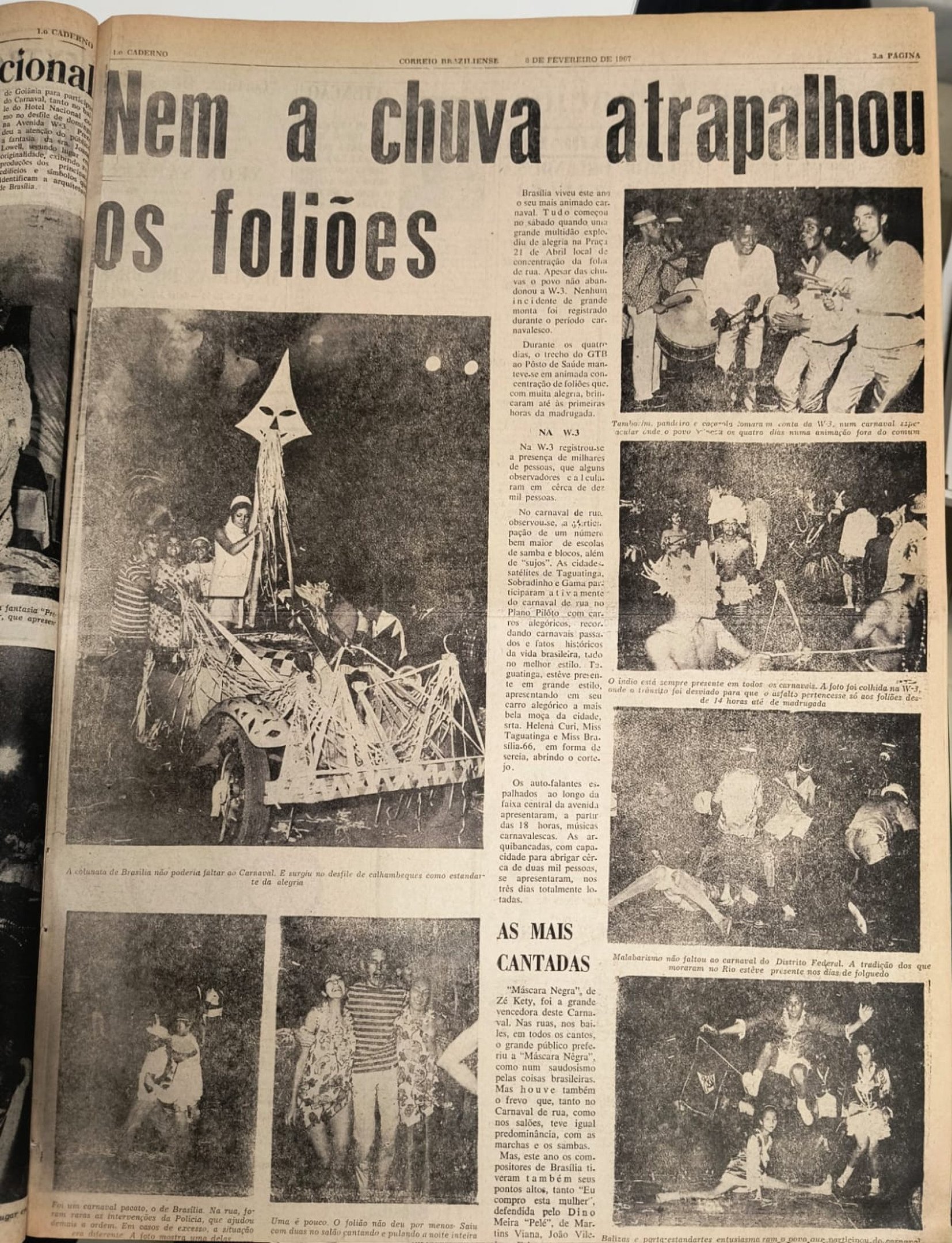 P&aacute;gina do Correio Braziliense, de 8 de fevereiro de 1967