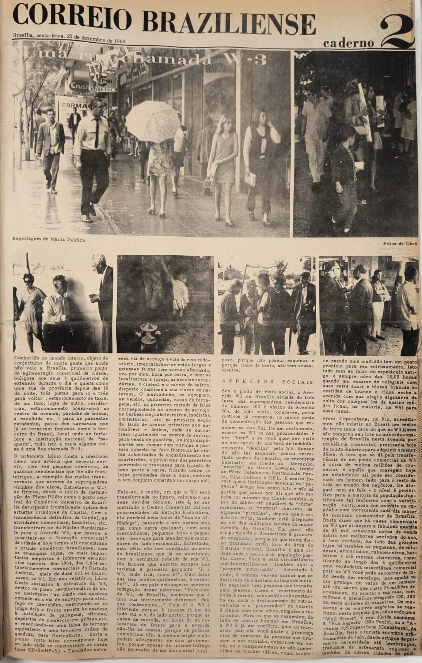 P&aacute;gina do Correio Braziliense, de 20 de dezembro de 1968