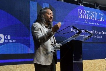 Deyvesson Israel, presidente do Iphan, no debate "Bras&iacute;lia 66 Anos" -  (crédito: ED ALVES / CB / D.A Press)