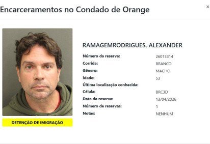 Registro da prisão de Ramagem. Bolsonaristas afirmam que ex-deputado pediu asilo político nos EUA -  (crédito: Divulgação/Orange County Incarcerations) -Registro da prisão de Ramagem. Bolsonaristas afirmam que ex-deputado pediu asilo político nos EUA -  (crédito: Divulgação/Orange County Incarcerations)