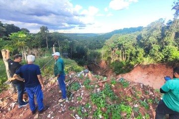 As equipes analisaram as erosões por meio de drones, a fim de coletar mais informações -  (crédito: Divulgação/Seent-DF) -As equipes analisaram as erosões por meio de drones, a fim de coletar mais informações -  (crédito: Divulgação/Seent-DF)