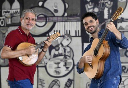 Reco do Bandolim e o filho, Henrique Neto: quando a nova e a velha geração se encontram para falar de música -  (crédito:  Carlos Vieira/CB/D.A Press) -Reco do Bandolim e o filho, Henrique Neto: quando a nova e a velha geração se encontram para falar de música -  (crédito:  Carlos Vieira/CB/D.A Press)
